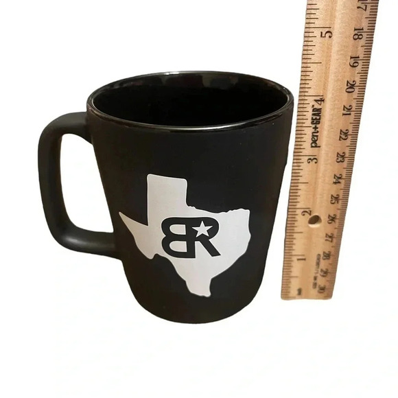 Black Rock Coffee Bar Texas Matte Black 10oz Coffee Mugs Set Of 2 - Picture 11 of 15